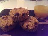 Muffins banane, avoine et pépite de chocolat