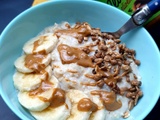 Porridge banane peanut butter