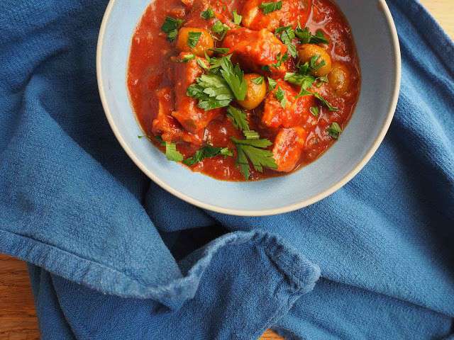 Recettes de Sauté de porc aux olives et Chorizo