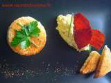Oeufs mimo et ses chips de bresaola