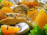 Salade poulet agrume champignon