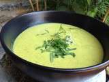 Soupe froide aux 3 c : Curry, Courgettes, Coco