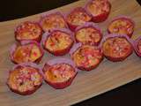 Muffins coco et pralines roses