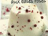 Flan de fromage blanc aux baies roses