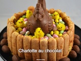 Charlotte au chocolat facile pour Pâques