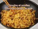 Choudou et nouilles chinoises sautés au wok