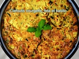 Clafoutis courgette, feta et basilic