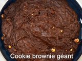 Cookie brownie géant