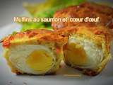 Muffins au saumon et cœur d’œuf
