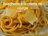 Spaghetti à la crème de courge