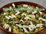 Spanakorizo, riz aux épinards à la grecque