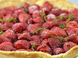 Tarte fine aux fraises rôties