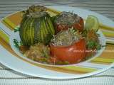 Dolma de courgettes rondes et tomates au four*plat pour le Ramadan