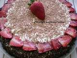 Gâteau aux fraises, chantilly et mascarpone