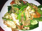 Suite en goût majeur pour étrille khmère et brise siamoise – Opus final : Crabe sauté aux vermicelles de riz