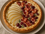 Tarte ricotta, bacon, poires et cranberries : la tarte salée sucrée-salée d’automne