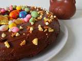 Gâteau au chocolat en nid de Pâques