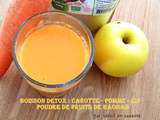 1/Boisson vitamines/ bienfaits - carottes, pommes, lin et poudre de fruits de baobab