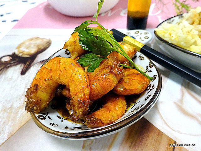 Riz thaï coco citronnelle sauté aux légumes et crevettes rapide