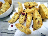 Gateaux secs / croquants aux amandes et baies de cranberries