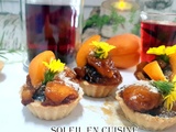 Mini tartelettes à abricots caramélisés au miel
