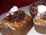 Mini tartelettes  amuse-bouches  Trendy shell chocolat à la crème frangipane et chocolat