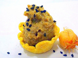 Spicy, mini coupelles au caviar d'aubergine et graines de nigelle