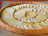 Tarte aux pommes avec une pâte biscuitée