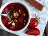 Compote fraises-rhubarbe et sablé breton