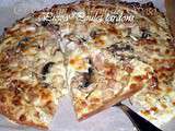 Pizza poulet lardons champignons - sauce blanche & sauce rouge
