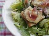 Salade de chèvre chaud, pancetta & fleurs de lavande