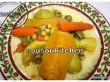 Couscous au boeuf Recette Marocaine-كسكس بلحم البقر