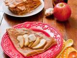 Chandeleur : Crêpes aux pommes caramélisées au gingembre et au sirop d’érable