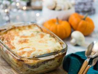 Noël végétarien : lasagnes potimarron et champignons