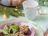 Noël végétarien : oignons rouges confits en crumble