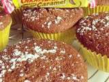 Muffins aux carambars coeur nutella
