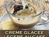 Crème glacée au yaourt et au café, légère et peu calorique