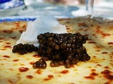 Crêpes sarrasin apéro (caviar, saumon, oeufs, anchois) zakouski (Russie)