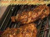 Cuisses de poulet marinées tikka massala au barbecue, à la plancha (cuisine indienne)