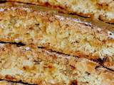 Pain biscuits mandelbrot cuisinés à la farine azyme et aux amandes (cuisine Juive, Pessah)