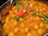 Pois chiches en curry massala - chole - (Inde)  - vegan