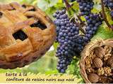 Tarte  linz  aux raisins et aux noix (Cuisine juive, parve, Rosh Hashana)