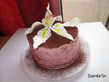 Gâteau chocolat framboise, fleur de lys