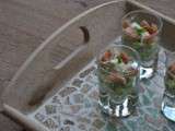 Mousse de courgette aux crevettes #communion