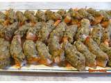 Crevettes farcies au pesto aux olives et parmesan
