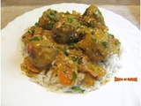 Curry de boulettes de poulet au potiron