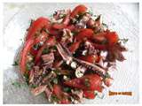 Salade aux poulpe, tomates et câpres