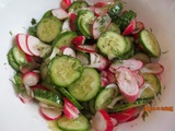 Salade concombre, radis et aneth - Recette en vidéo
