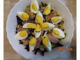 Salade de chou rouge aux sardines et oeufs