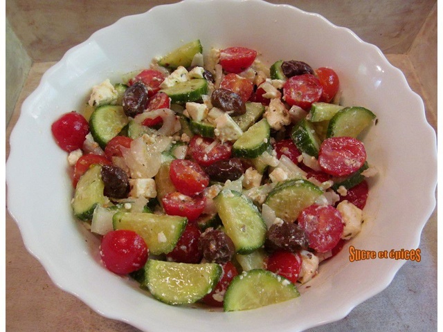 Recettes De Salade Grecque De Sucre Et Pices